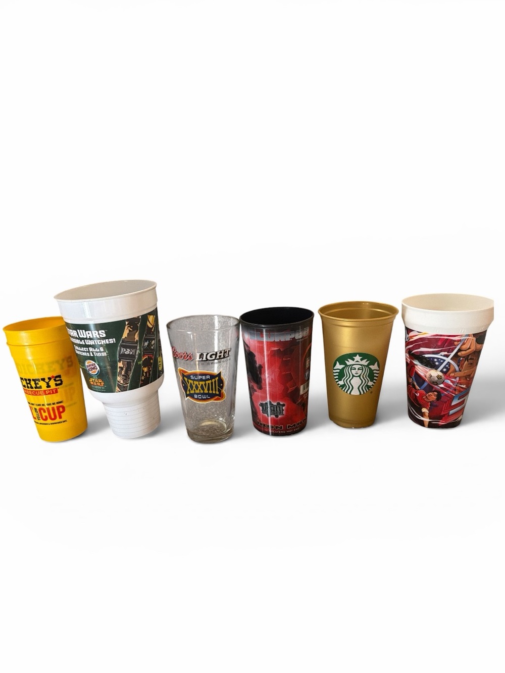 Collectible Cup & Glass Bundle – 7 Pieces – Star Wars, Iron Man, Starbucks &More